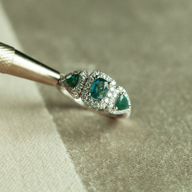 Natural Alexandrite 18k White Gold Ring